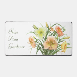 Oranje Daglelies Moderne Botanische Kunst Geperson Bureaumat