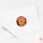 Oranje daglieden ronde sticker (Envelop)