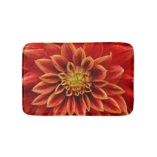 Oranje dahlia badmat (Voorkant)