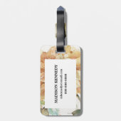 Oranje Dahlia Bagagelabel (Achterkant verticaal)