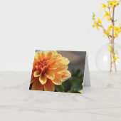 Oranje Dahlia Kaart (Gele Bloem)