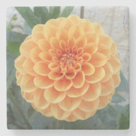 Oranje Dahlia Marble Stone Onderzetter