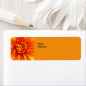 Oranje dahlia retour adreslabels etiket (Insitu)