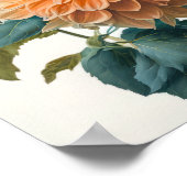 Oranje Dahlias Bloem Kunstprint Poster (Hoek)