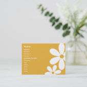 Oranje Daisies - Chubby Visitekaartje (Staand voorkant)