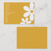 Oranje Daisies - Chubby Visitekaartje (Voorkant / Achterkant)