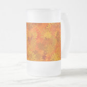 Oranje Daisies Matglas Bierpul (Voorkant rechts)