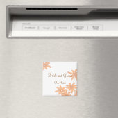 Oranje Daisies op het witte huwelijk Magneet (Insitu (Vaatwasser))