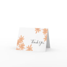 Oranje Daisies op White Bedankt