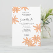 Oranje Daisies op wit Vrijgezellenfeest Kaart (Staand voorkant)