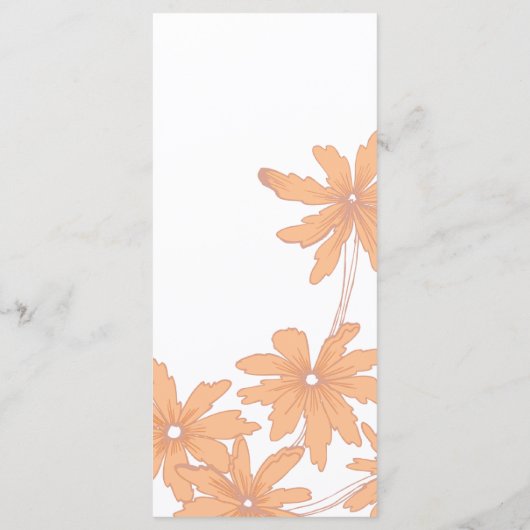 Oranje Daisies over het programma van de Witte bru Programmakaart (Achterkant)