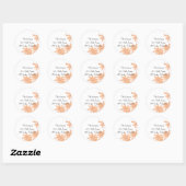Oranje Daisies Return Address Round Stickers (Vel)
