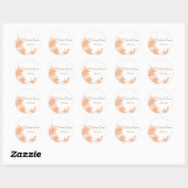 Oranje Daisies Wedding Envelope zegels (Vel)