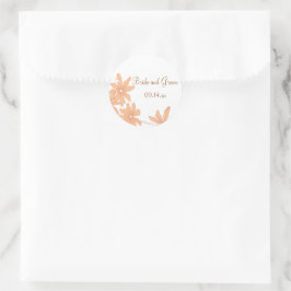 Oranje Daisies Wedding Envelope zegels