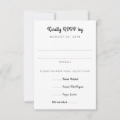 Oranje Daisy Art RSVP met Entrées Enclosure (Voorkant)