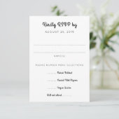 Oranje Daisy Art RSVP met Entrées Enclosure (Staand voorkant)