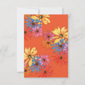 Oranje Daisy Art RSVP met Entrées Enclosure (Achterkant)