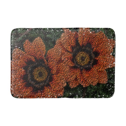 Oranje Daisy Balls Bath Mat (Voorkant)