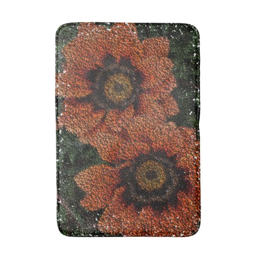 Oranje Daisy Balls Bath Mat (Voorkant Verticaal)