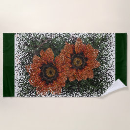 Oranje Daisy Balls Beach Towel Strandlaken