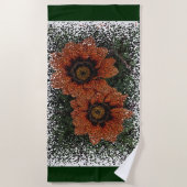 Oranje Daisy Balls Beach Towel Strandlaken (Voorkant)