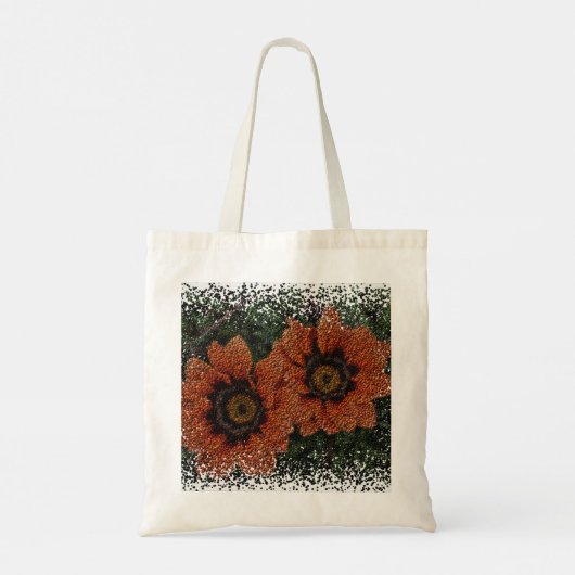 Oranje Daisy Balls Budget Canvas tas (Achterkant)