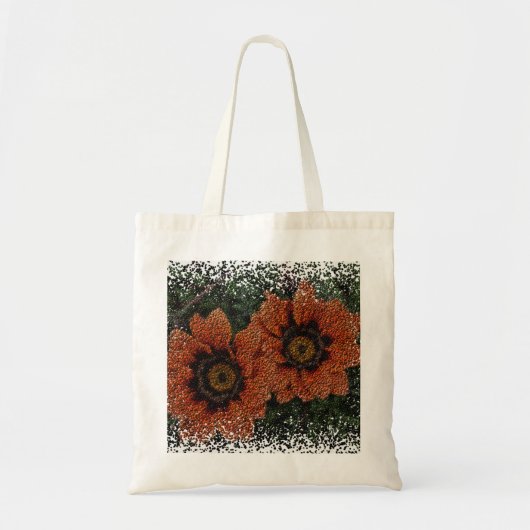 Oranje Daisy Balls Budget Canvas tas (Voorkant)