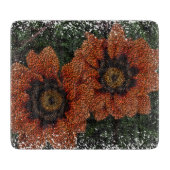 Oranje Daisy Balls Chopping Board Snijplank (Voorkant)