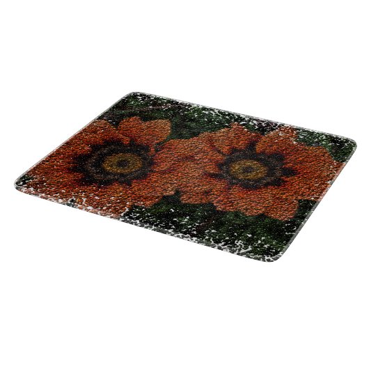 Oranje Daisy Balls Chopping Board Snijplank (Hoek)