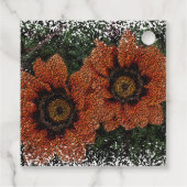 Oranje Daisy Balls Gift Labels (Achterkant)