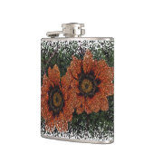 Oranje Daisy Balls Hip Flask Heupfles (Links)