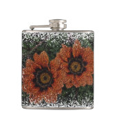 Oranje Daisy Balls Hip Flask Heupfles (Voorkant)