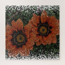 Oranje Daisy Balls Jigzaag Puzzle Legpuzzel