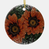 Oranje Daisy Balls keramische decoratie (Voorkant)