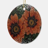 Oranje Daisy Balls keramische decoratie (Links)