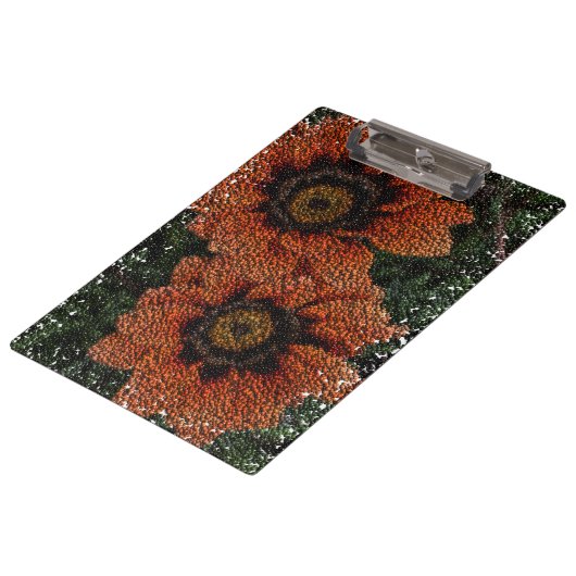 Oranje Daisy Balls Klembord (Gekanteld)