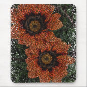 Oranje Daisy Balls Muismat (Voorkant)