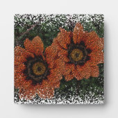 Oranje Daisy Balls Plaque Fotoplaat (Voorkant)