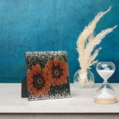 Oranje Daisy Balls Plaque Fotoplaat (Insitu)