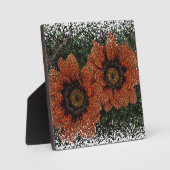 Oranje Daisy Balls Plaque Fotoplaat (Voorkant)
