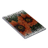 Oranje Daisy Balls Spiral Notitieboek (Rechterzijde)