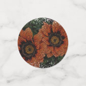 Oranje Daisy Balls Table Confetti (Kleine voorkant)