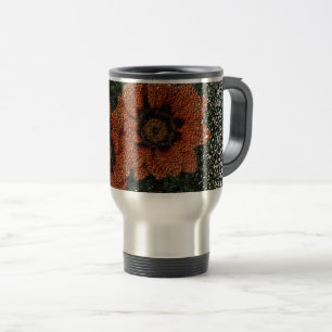 Oranje Daisy Balls Thermische Mok