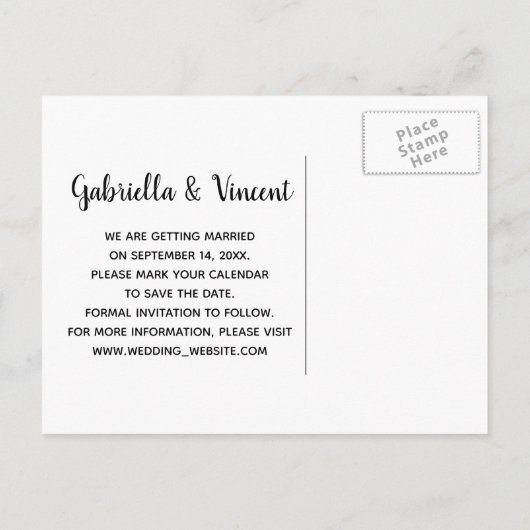 Oranje Daisy en Barn Wood Wedding Save the Date Aankondigingskaart (Achterkant)