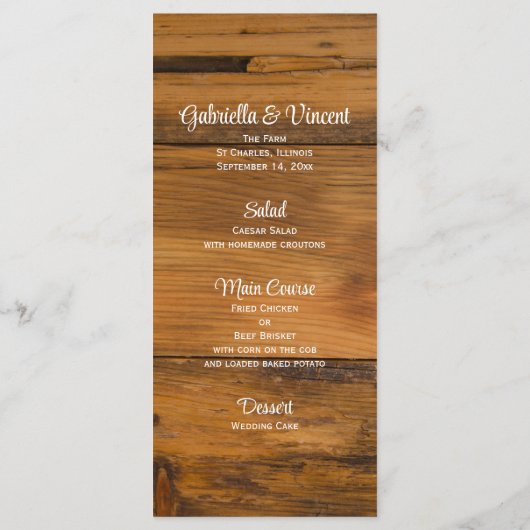 Oranje Daisy en het Menu van de Landelijke Weddens (Achterkant)