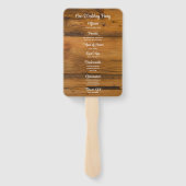 Oranje Daisy en Hoefijzer Land Western Weddenschap Handwaaier (Achterkant)