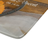 Oranje Daisy en Hoefijzer Land Western Weddenschap Snijplank (Hoek)