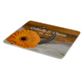 Oranje Daisy en Hoefijzer Land Western Weddenschap Snijplank (Hoek)