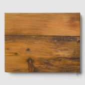 Oranje Daisy en Hoefijzer Western huwelijk Gastenboek (Achterkant)