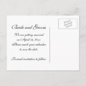 Oranje Daisy en White Satin Wedding Save the Date Aankondigingskaart (Achterkant)